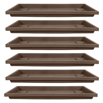 HC Companies Farmhouse Venetian 18 Inch Rectangular Flower Box Saucer (6 Pack)