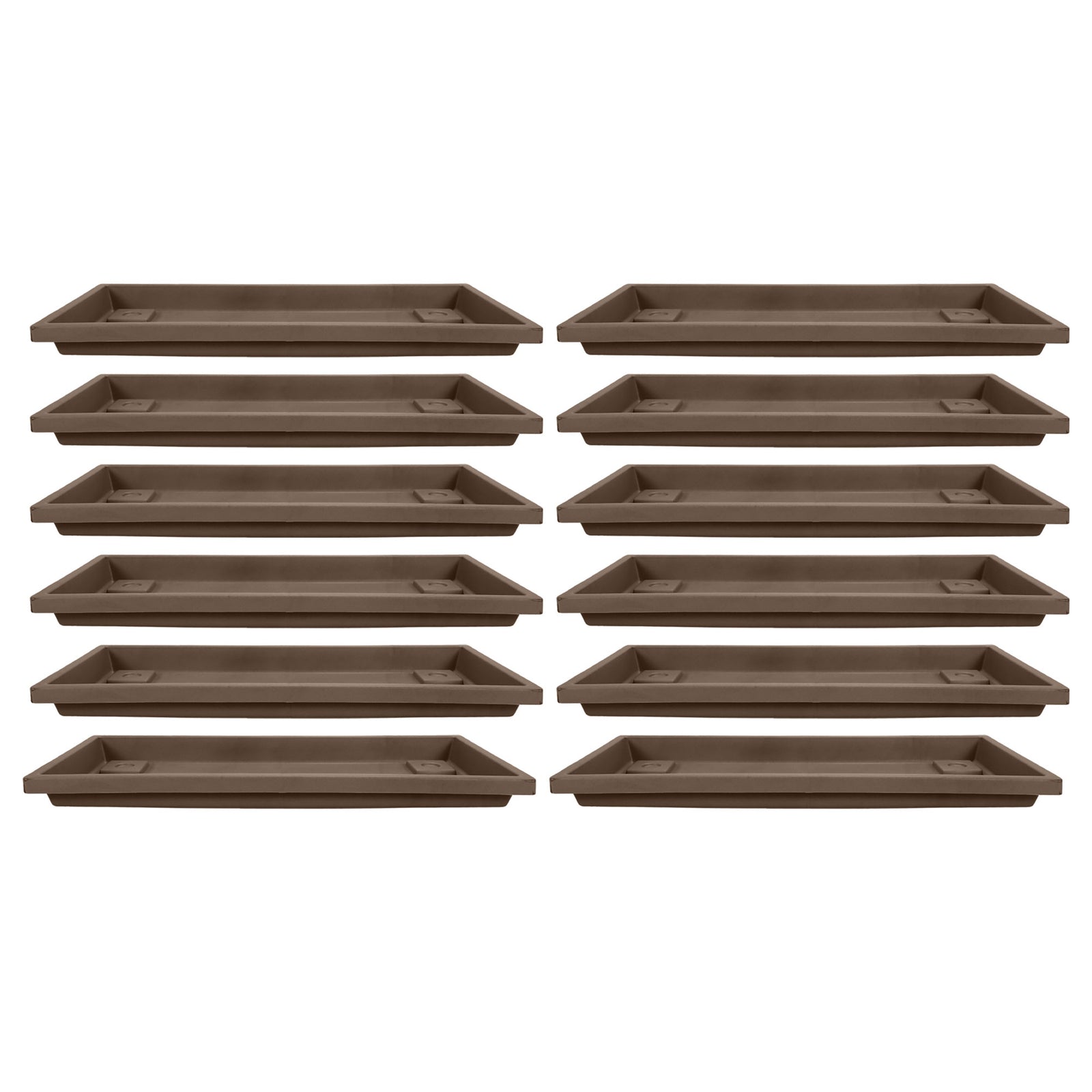 HC Companies Farmhouse Venetian 18 Inch Rectangular Flower Box Saucer (12 Pack) - VMInnovations