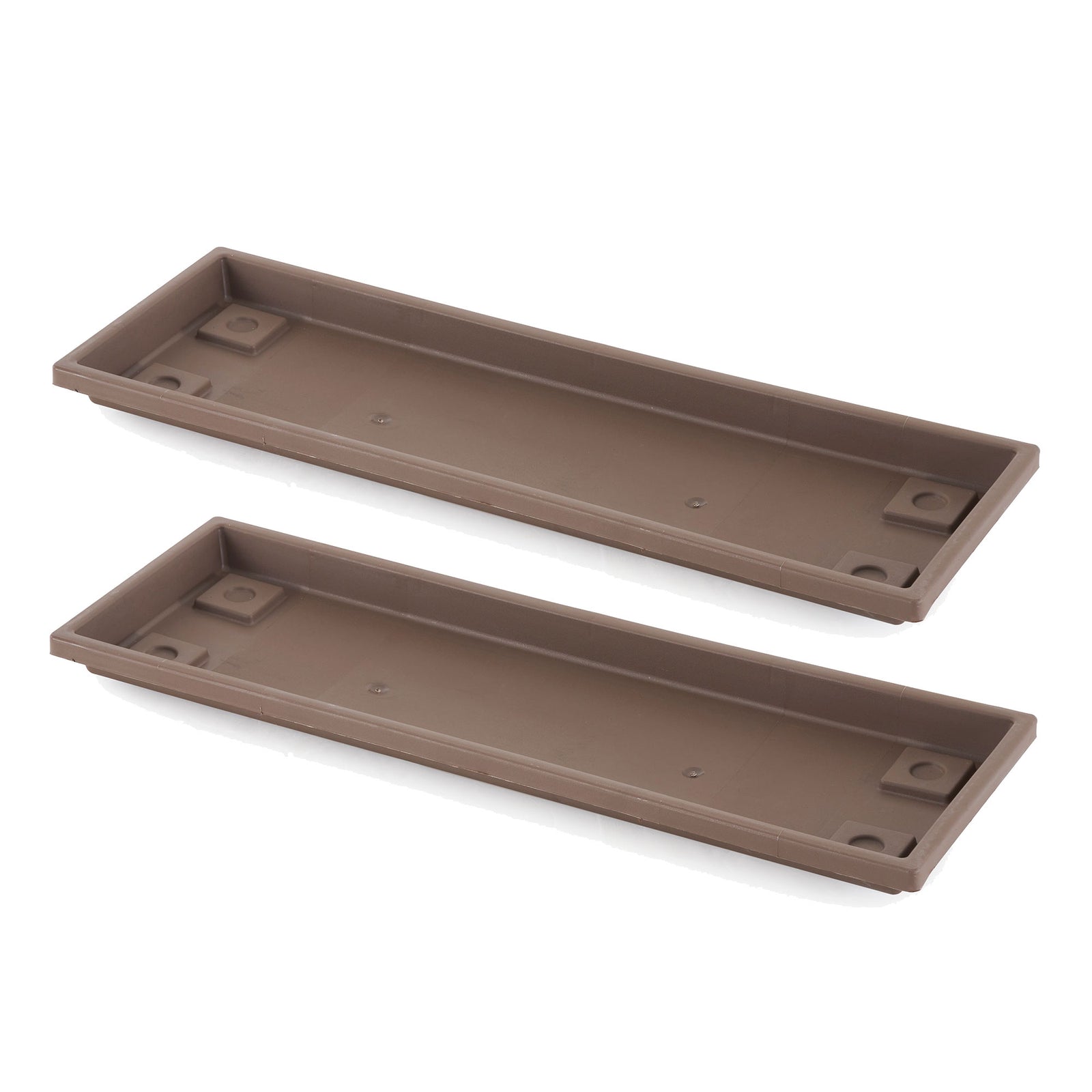 HC Companies Farmhouse Venetian 24 Inch Rectangular Flower Box Saucer (2 Pack) - VMInnovations