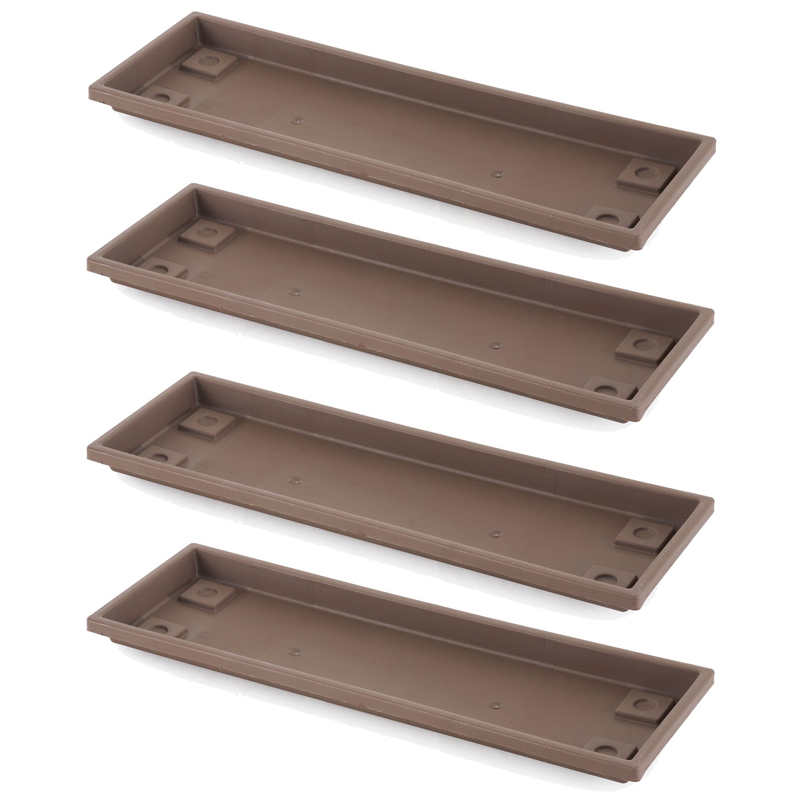 HC Companies Farmhouse Venetian 24 Inch Rectangular Flower Box Saucer (4 Pack) - VMInnovations
