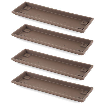 HC Companies Farmhouse Venetian 24 Inch Rectangular Flower Box Saucer (4 Pack) - VMInnovations