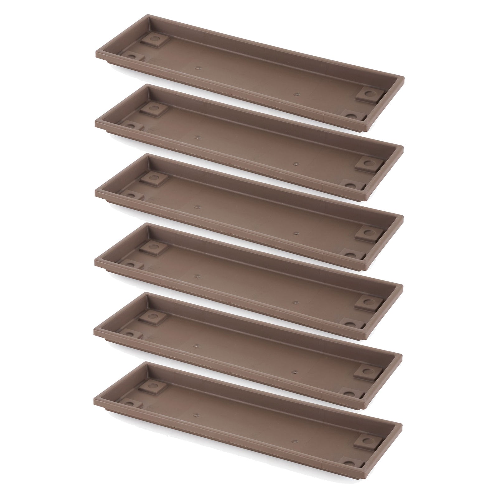 HC Companies Farmhouse Venetian 24 Inch Rectangular Flower Box Saucer (6 Pack) - VMInnovations