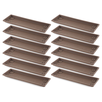 HC Companies Farmhouse Venetian 24 Inch Rectangular Flower Box Saucer (12 Pack)
