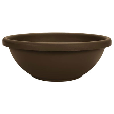 The HC Companies 18 Inch Bowl Planter with with Drainage, Chocolate (6 Pack)