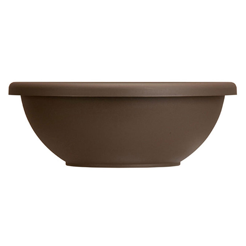 The HC Companies 18 Inch Bowl Planter with with Drainage, Chocolate (6 Pack)