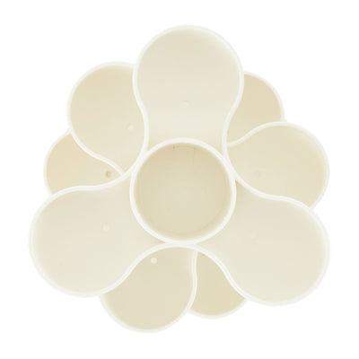 The HC Companies 8 Inch Pixie Indoor Stacking Plant Pot, Vanilla Bisque (4 Pack)