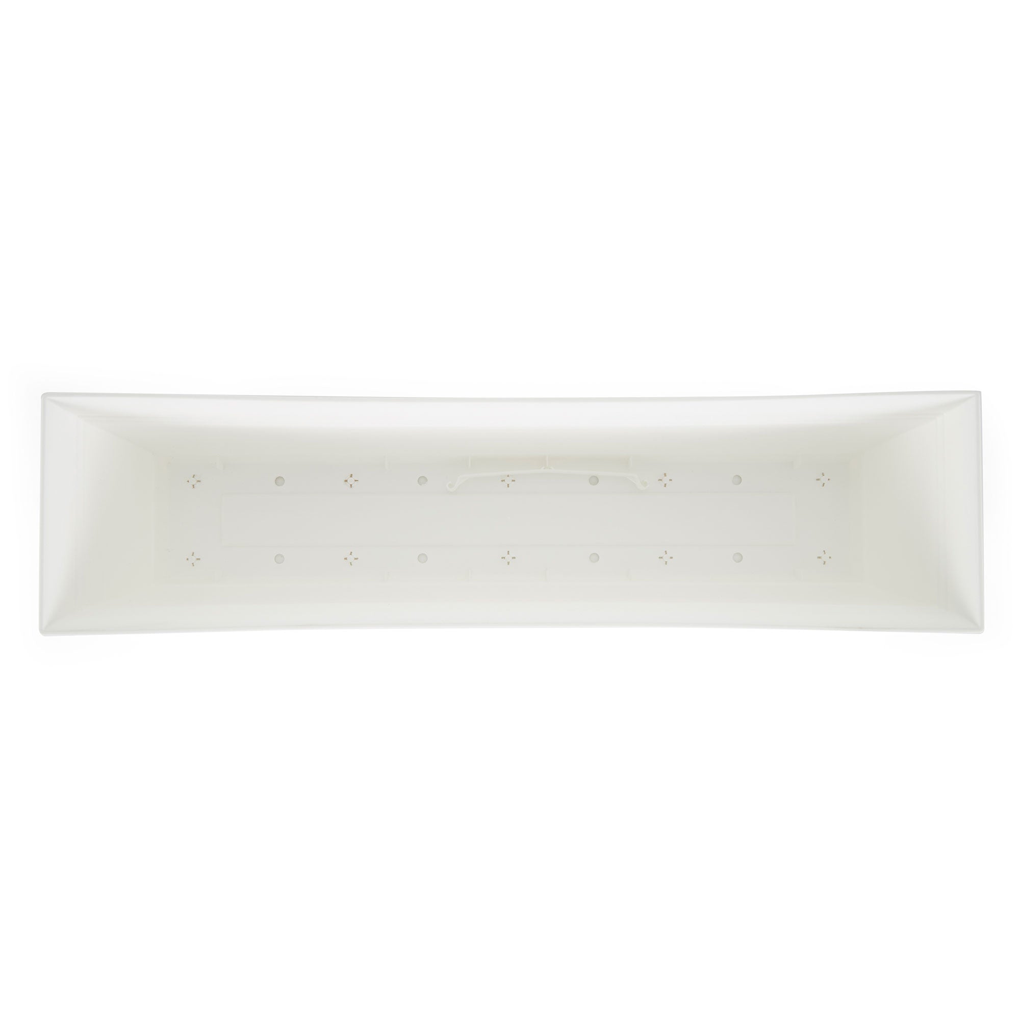 The HC Companies 30 Inch Window Flower Box with Removable Saucer, White (4 Pack) - VMInnovations