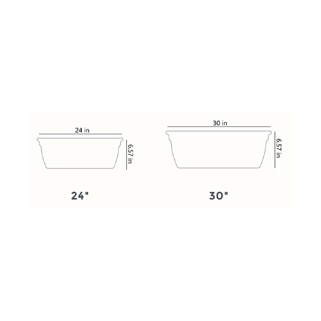 The HC Companies 30 Inch Window Flower Box with Removable Saucer, White (6 Pack)