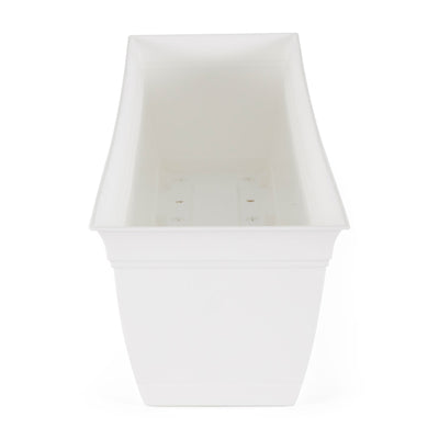 The HC Companies 30 Inch Window Flower Box w/Removable Saucer, White (12 Pack) - VMInnovations