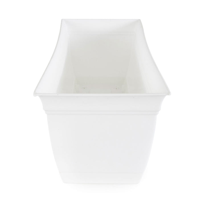 The HC Companies 24 Inch Window Flower Box with Removable Saucer, White (2 Pack)