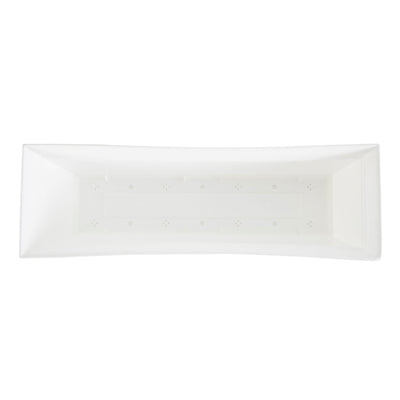 The HC Companies 24 Inch Window Flower Box with Removable Saucer, White (2 Pack) - VMInnovations