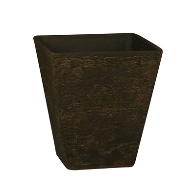 HC Companies 16 Inch Tahoe Outdoor Square Planter Pot, Falcon Brown (2 Pack) - VMInnovations