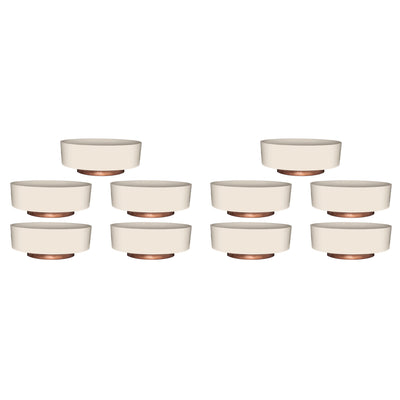 The HC Companies 8 Inch Capri Bowl Indoor Planter Pot, Vanilla Bisque (10 Pack) - VMInnovations