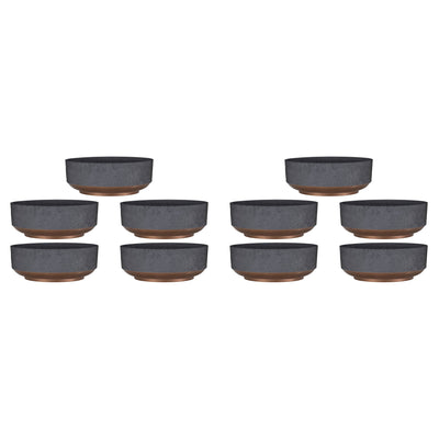 The HC Companies Capri Bowl Succulent Planter, Faux Concrete Copper (10 Pack) - VMInnovations