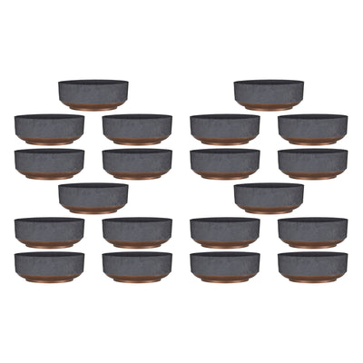 The HC Companies Capri Bowl Succulent Planter, Faux Concrete Copper (20 Pack) - VMInnovations