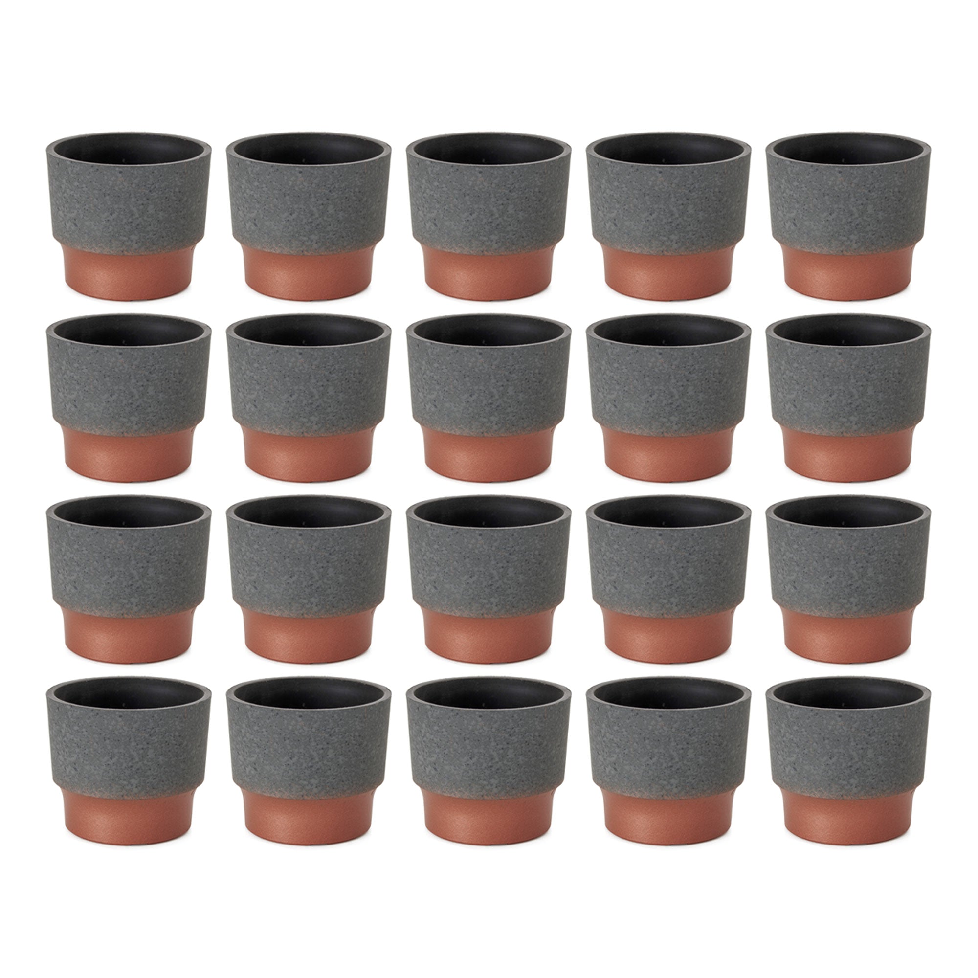 The HC Companies Sprite Succulent Planter Pot, Faux Concrete Copper (20 Pack)