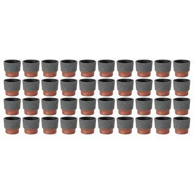 The HC Companies Sprite Succulent Planter Pot, Faux Concrete Copper (40 Pack)