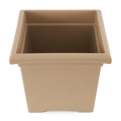 HC Companies 13.25" x 15.5" Outdoor Square Accent Planter, Sandstone (3 Pack) - VMInnovations