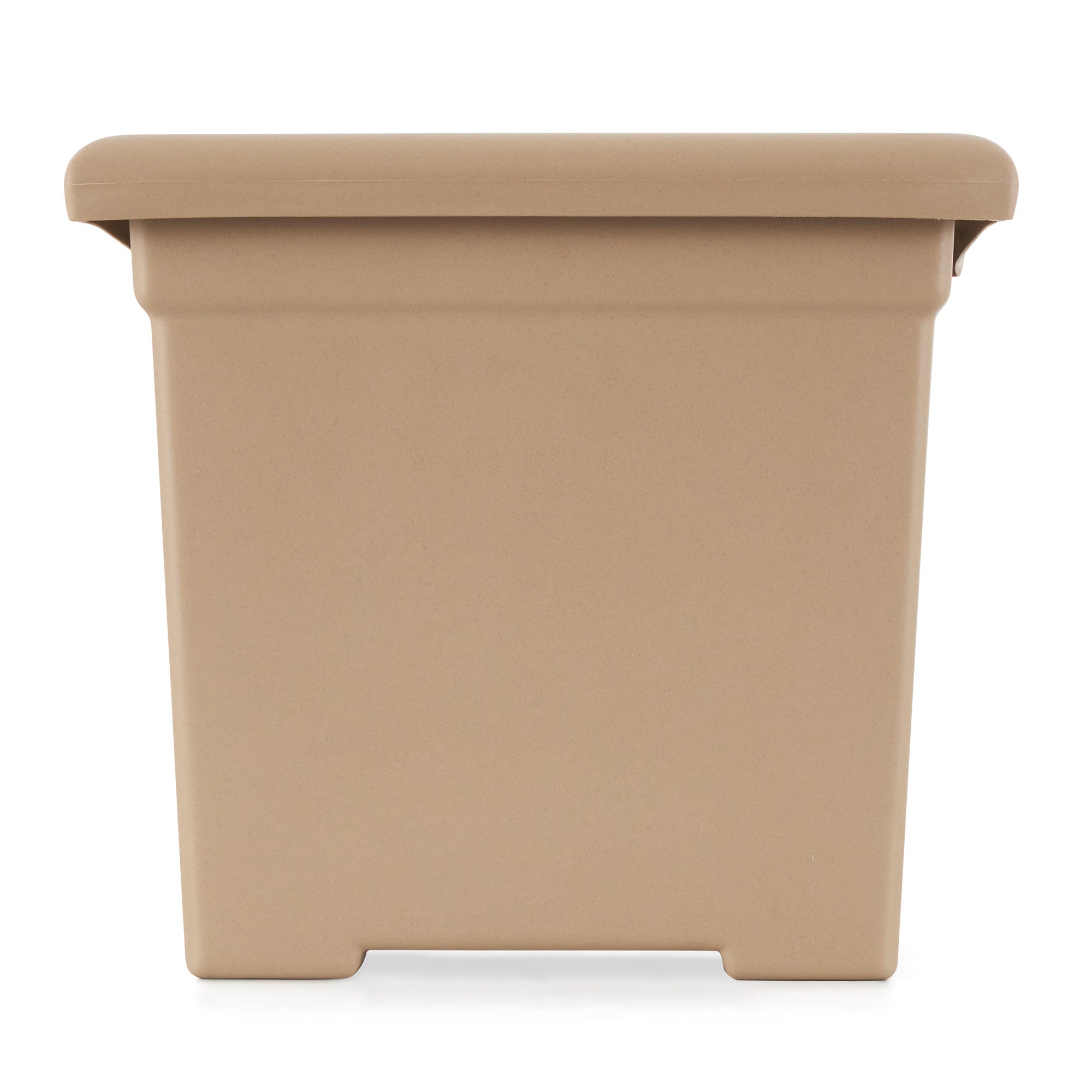 HC Companies 13.25" x 15.5" Outdoor Square Accent Planter, Sandstone (3 Pack) - VMInnovations