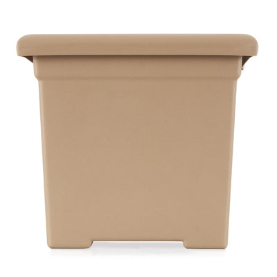 HC Companies 13.25" x 15.5" Outdoor Square Accent Planter, Sandstone (3 Pack) - VMInnovations