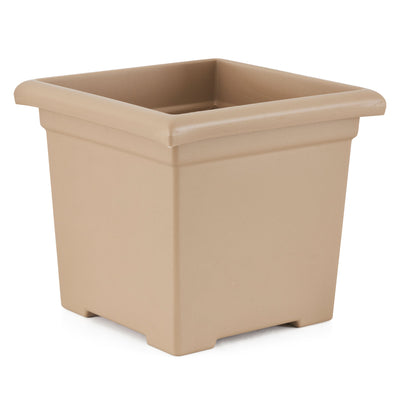 HC Companies 13.25" x 15.5" Outdoor Square Accent Planter, Sandstone (6 Pack) - VMInnovations