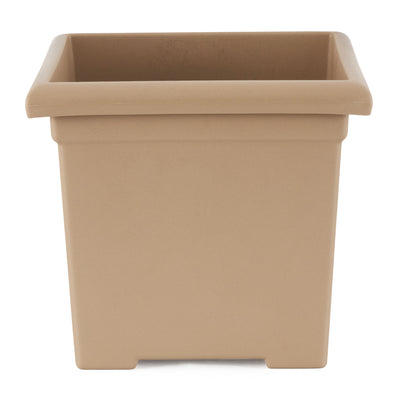 HC Companies 13.25" x 15.5" Outdoor Square Accent Planter, Sandstone (6 Pack) - VMInnovations