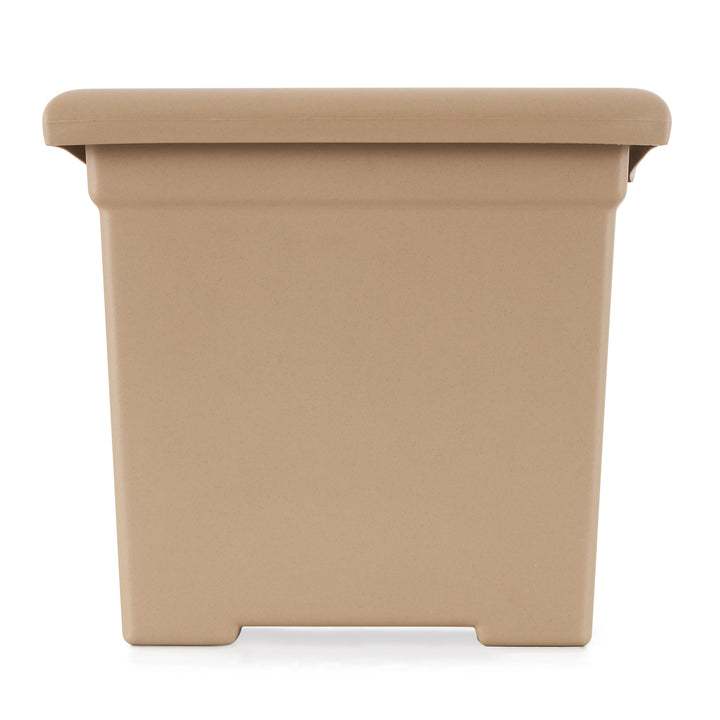 HC Companies 13.25" x 15.5" Outdoor Square Accent Planter, Sandstone (6 Pack)