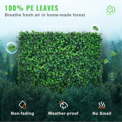 VEVOR 12pc 20"x20" Artificial Panels Indoor & Outdoor Use, Green (Open Box) - VMInnovations