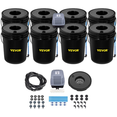 Vevor DWC Hydroponic System Deep Water Growing Buckets with Pump and Air Stone