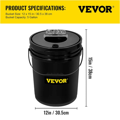 Vevor DWC Hydroponic System Deep Water Growing Buckets with Pump and Air Stone