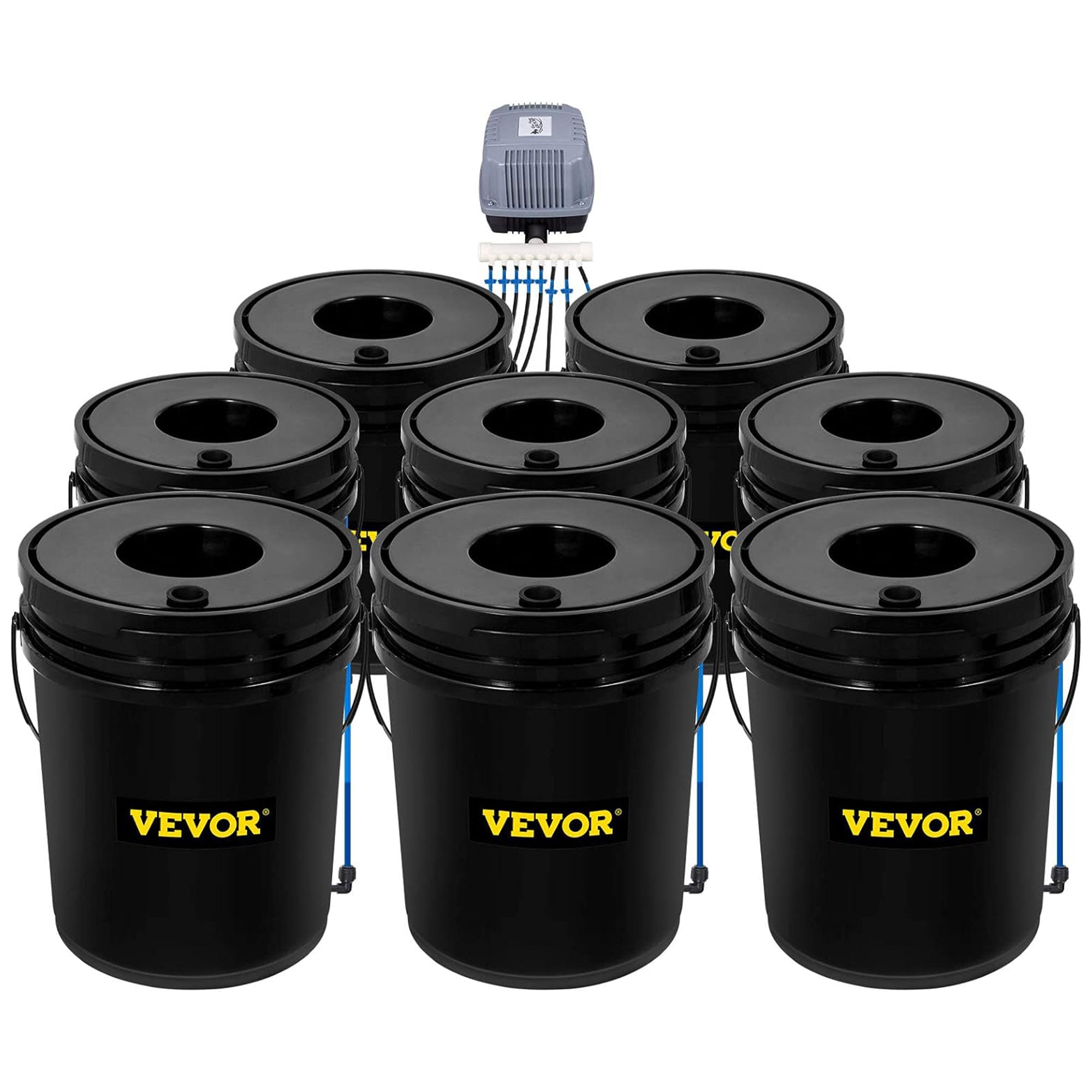 Vevor DWC Hydroponic System Deep Water Growing Buckets with Pump and Air Stone - VMInnovations
