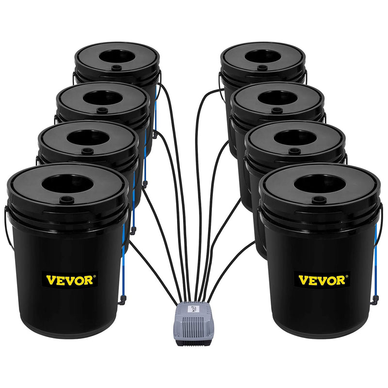 Vevor DWC Hydroponic System Deep Water Growing Buckets with Pump and Air Stone