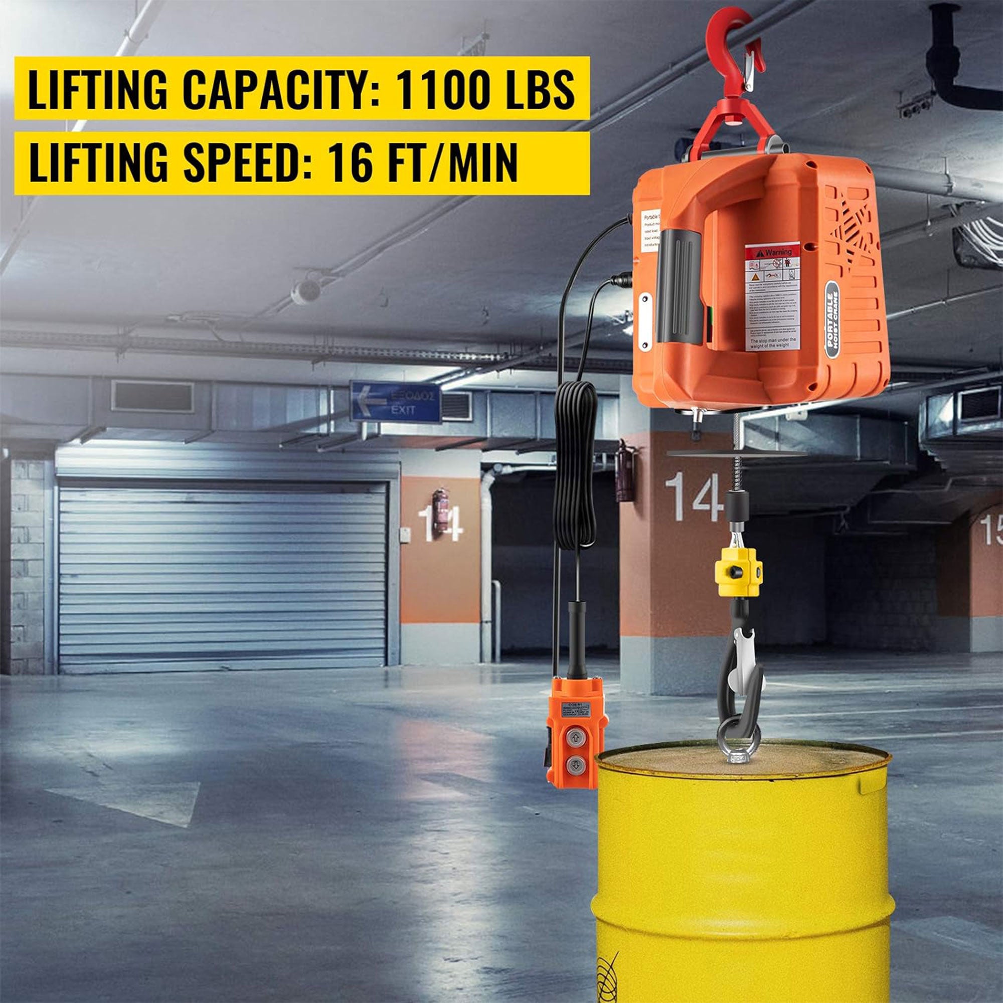 Vevor Electric Hoist Winch Crane Material Handling Tool with Remote Controller - VMInnovations