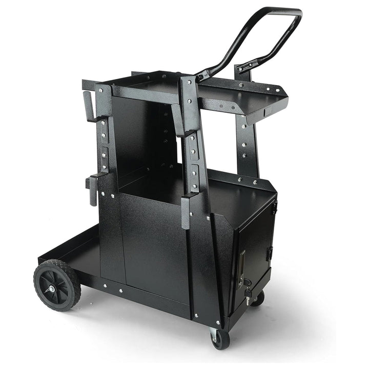 Vevor 2 Tier Welding Cart with Anti Theft Lockable Cabinet & Swivel Wheels(Used)