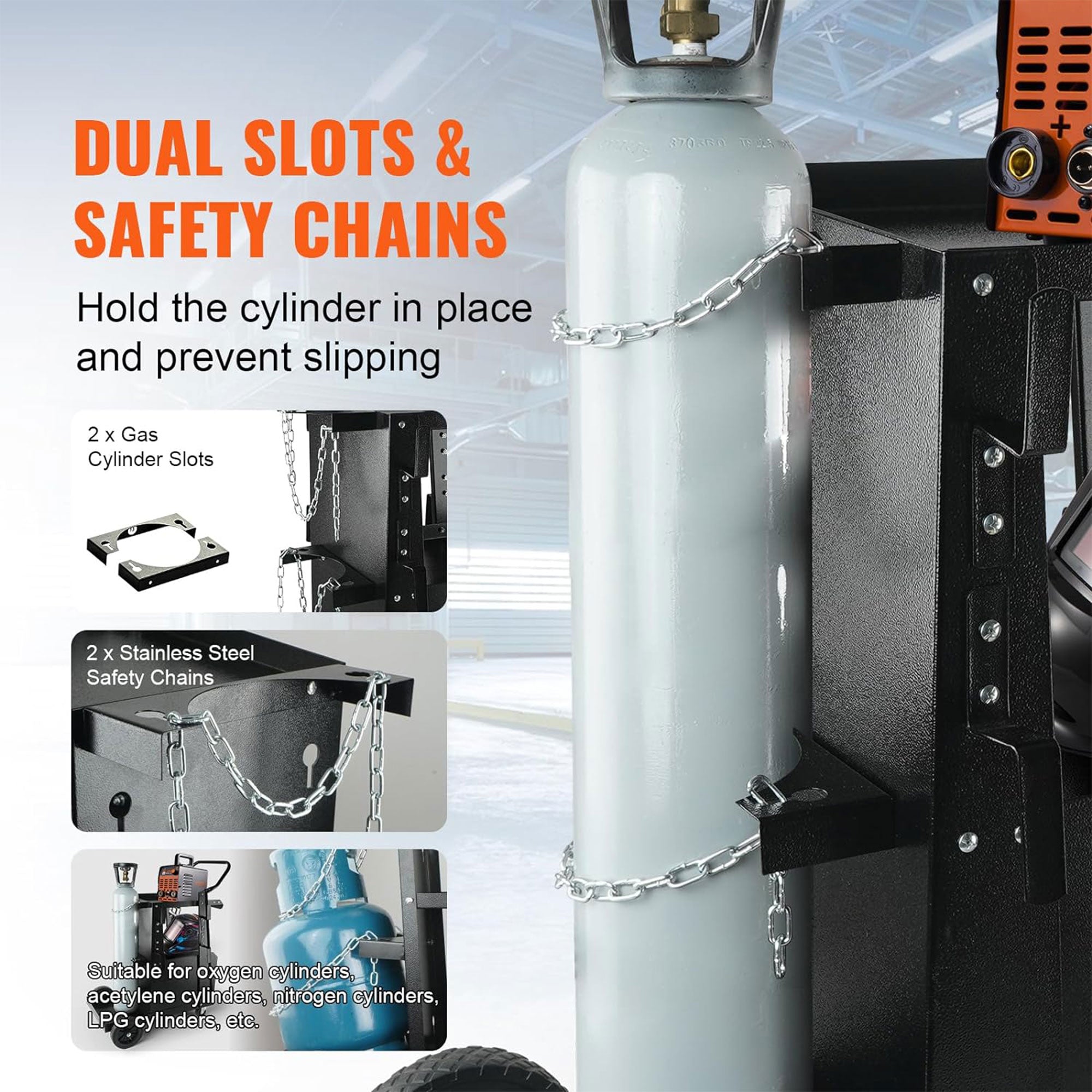 Vevor Welding Cart w/Anti Theft Lockable Cabinet & Swivel Wheels (Open Box) - VMInnovations