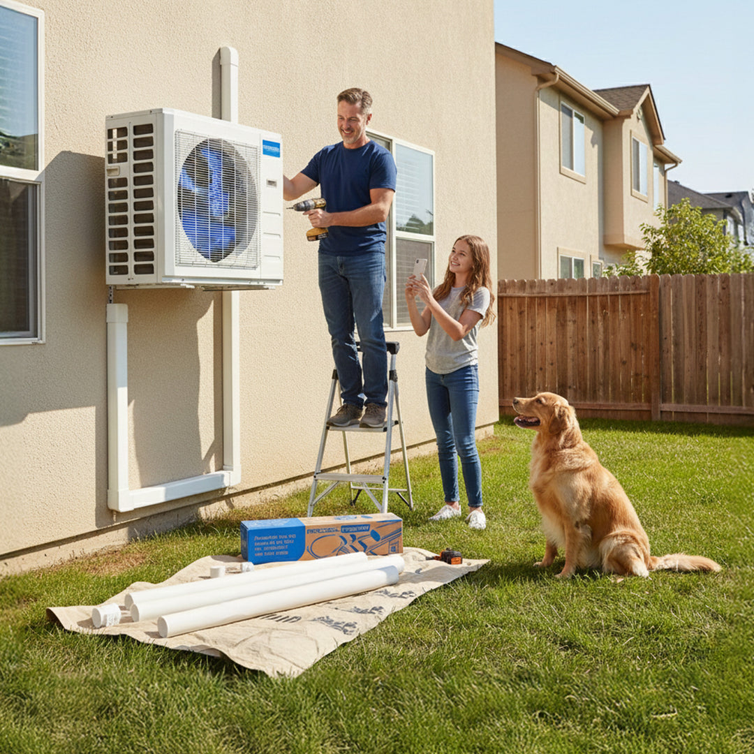 MrCool LineGuard 4.5" Line Set Cover Kit, Durable HVAC Line Protection, 12 Ft