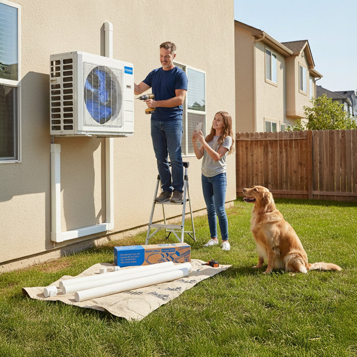 MrCool LineGuard 4.5" Line Set Cover Kit, Durable HVAC Line Protection, 12 Ft