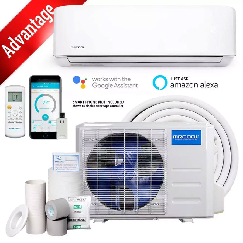 MRCOOL Advantage 9,000 BTU Ductless Inverter Wall Mount Heat Pump, White (Used)