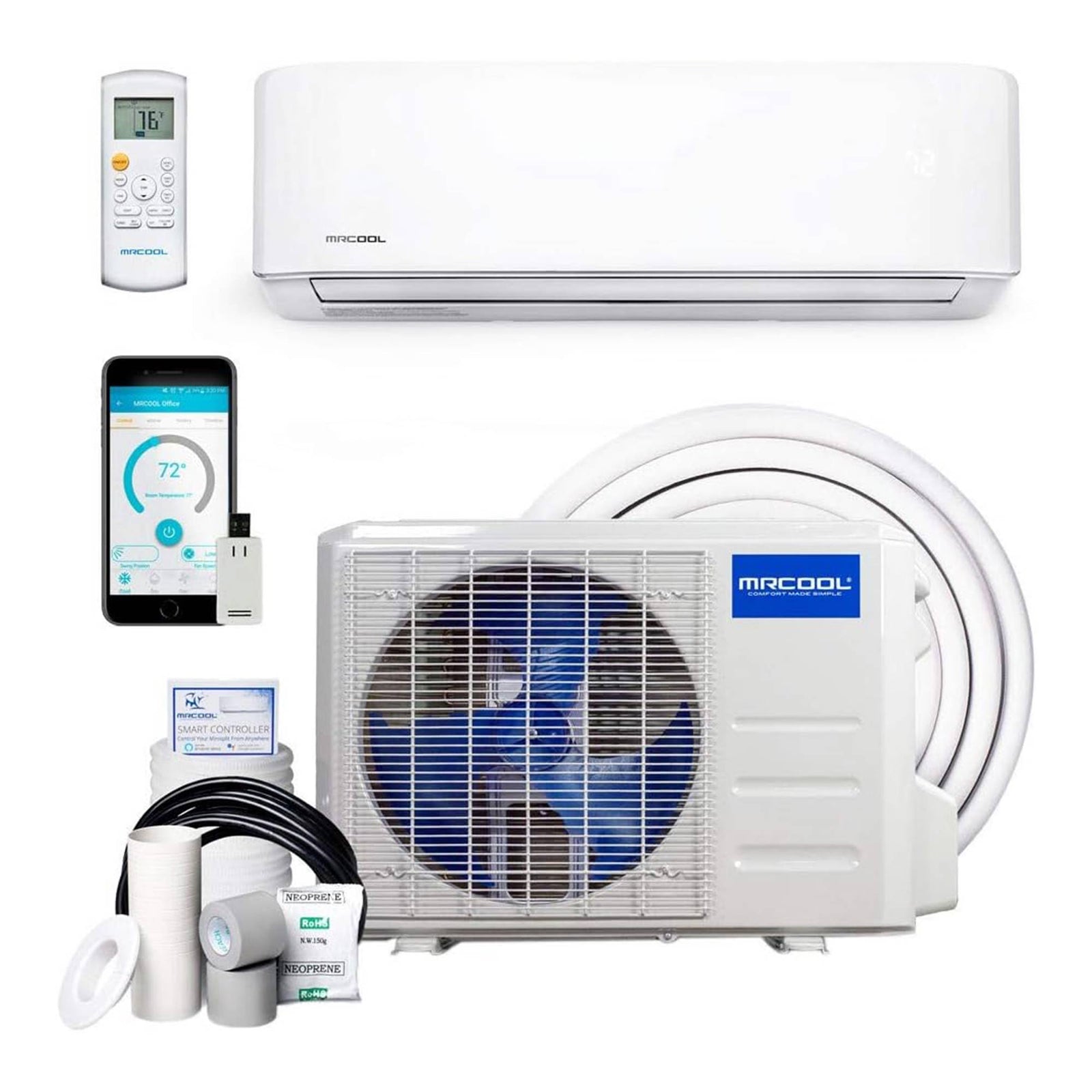 MRCOOL Advantage 12,000 BTU Ductless Inverter Wall Mount Heat Pump, White (Used) - VMInnovations