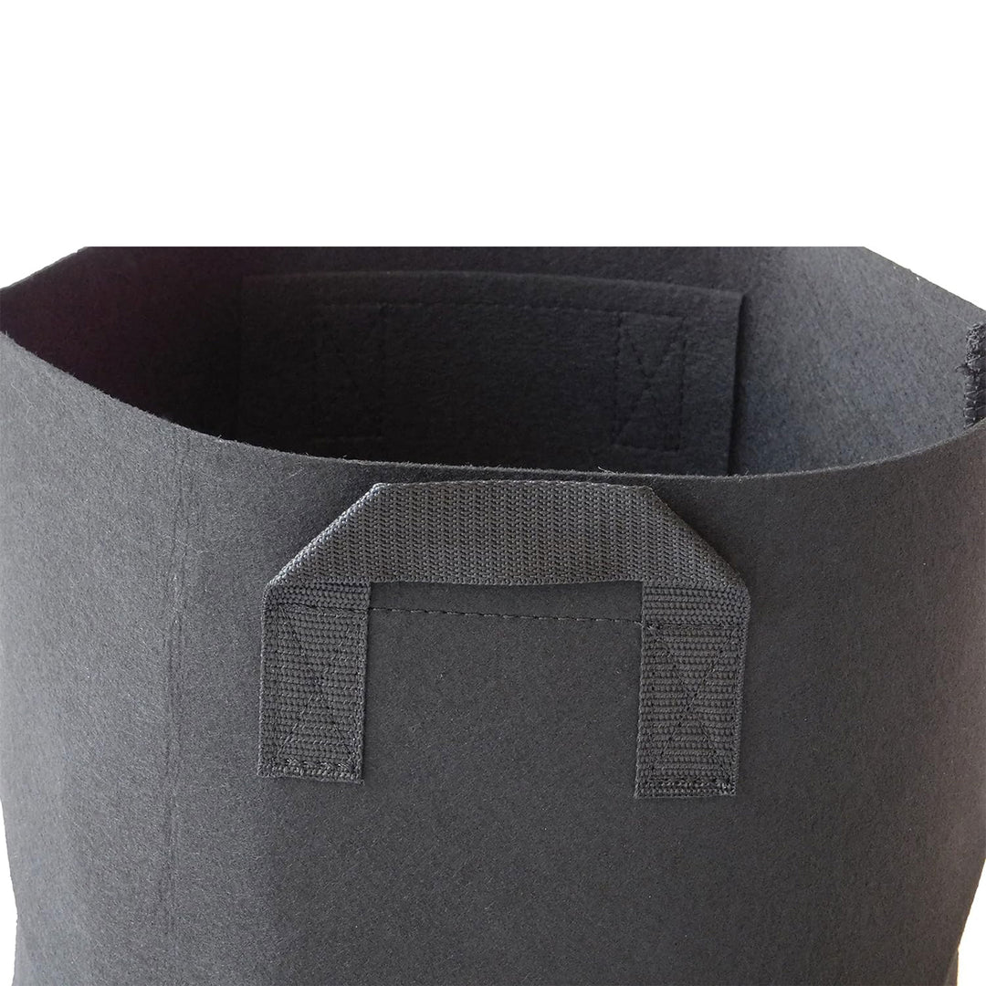 FCMP Outdoor 5 Gallon Modern Non Woven Breathable Grow Bags, Black (5 Pack)