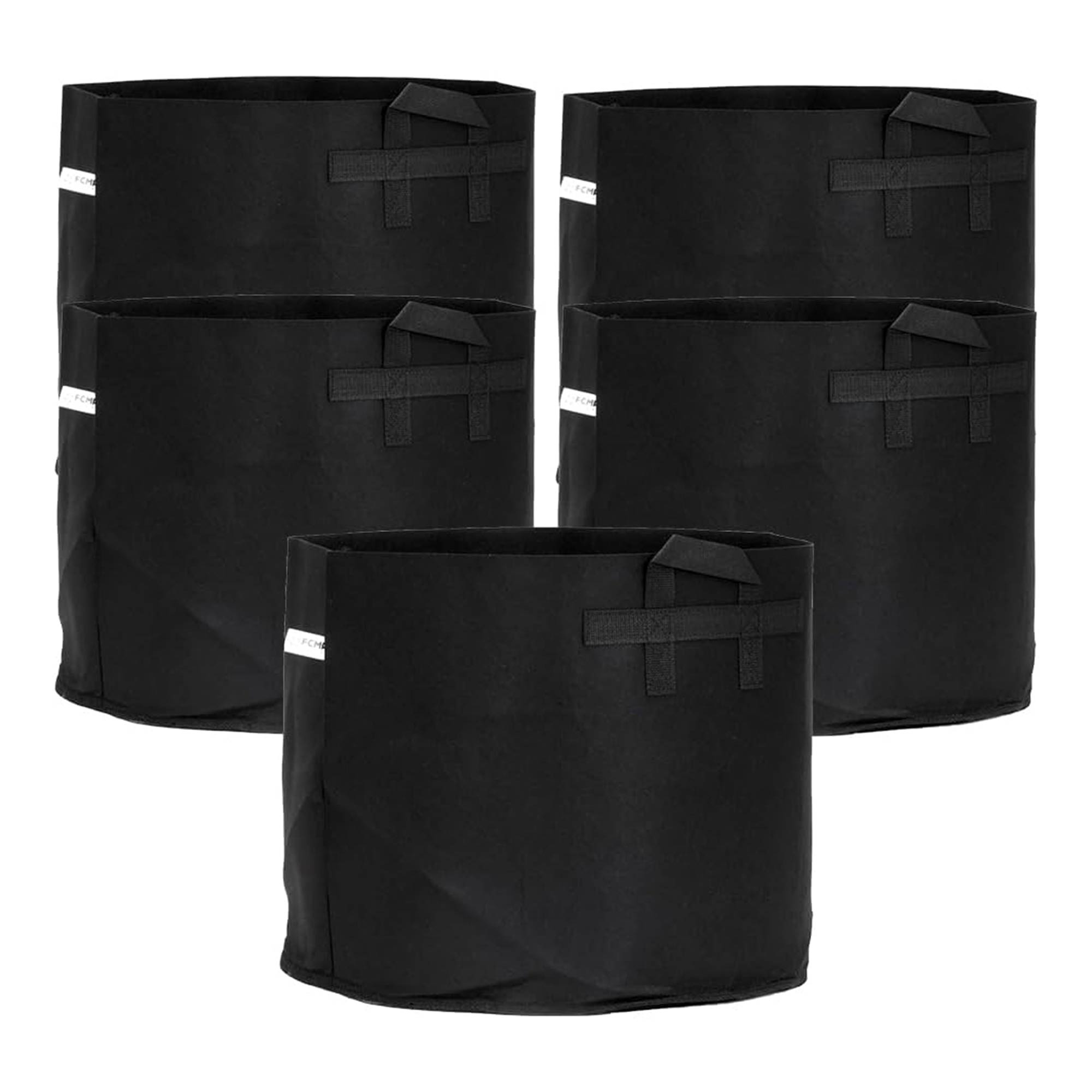 FCMP Outdoor 10 Gal Modern Non Woven Breathable Grow Bags, Black (5pk)(Open Box) - VMInnovations