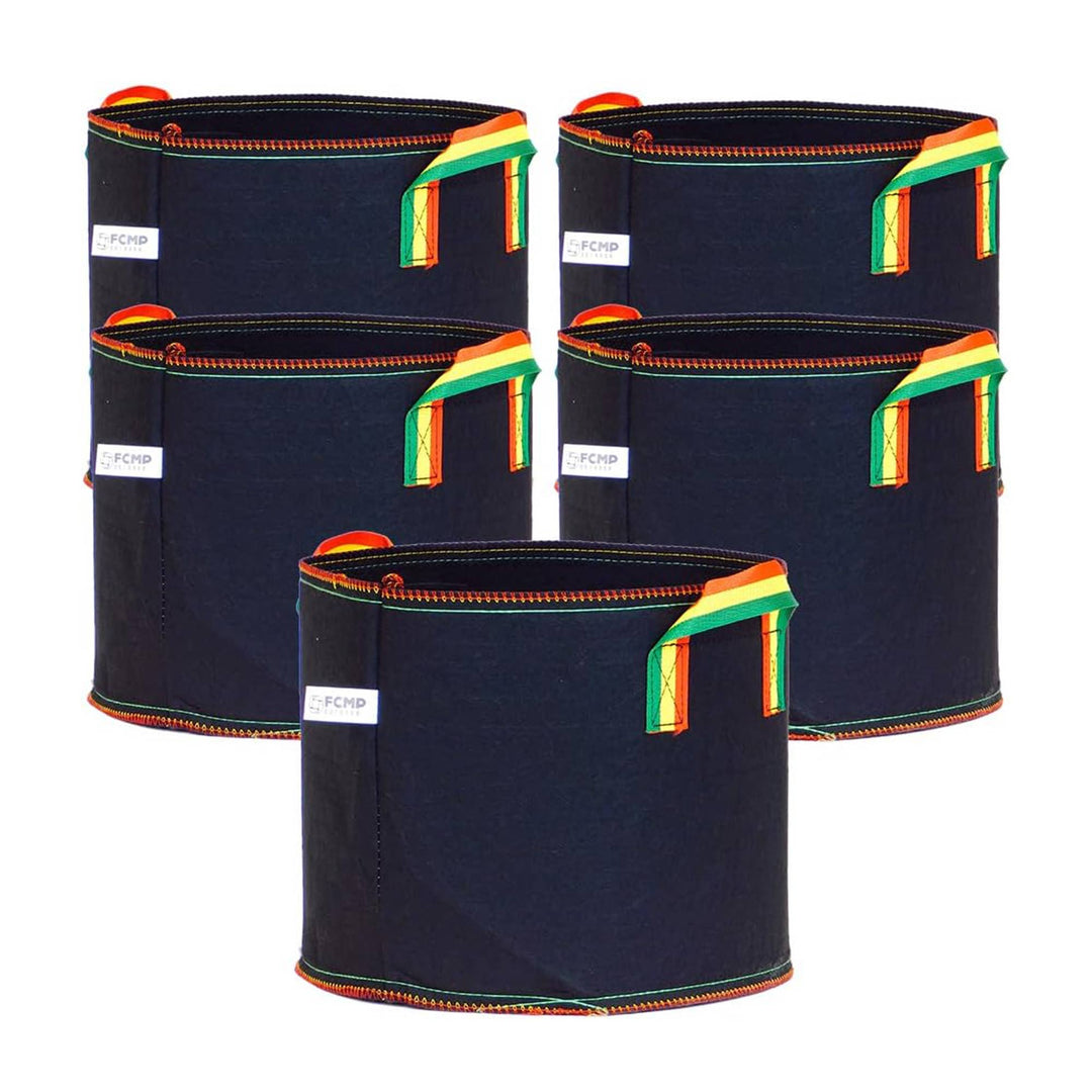 FCMP Outdoor 5 Gal Modern Non Woven Breathable Grow Bags, Multicolor (Open Box) - VMInnovations