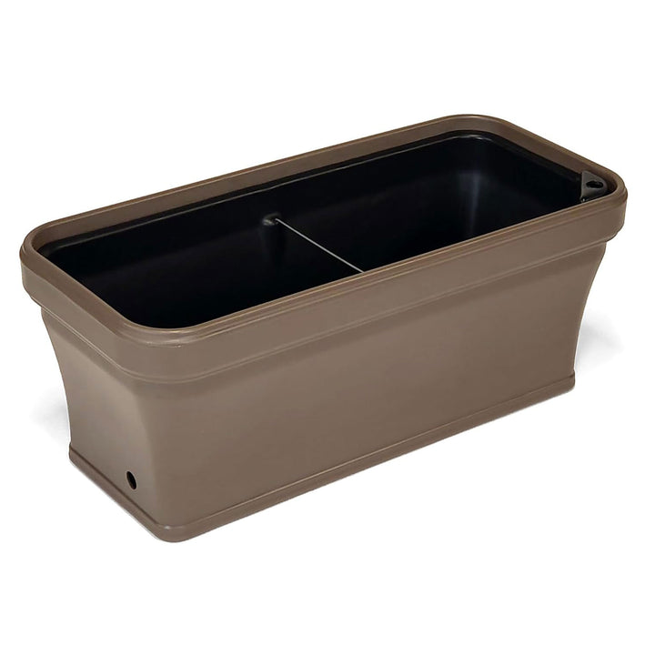 FCMP 32 Inch Outdoor Long and Deep Self Watering Vegetable Planter, Cappuccino