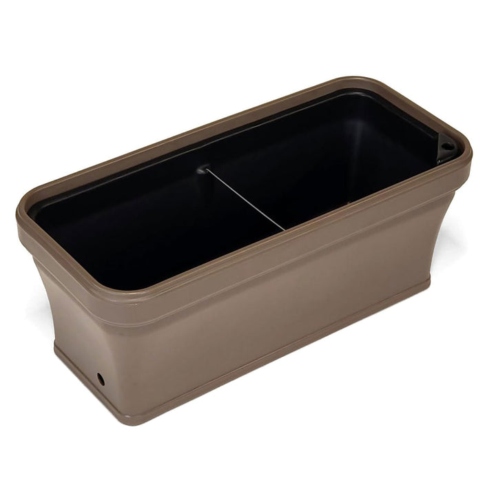 FCMP 32 Inch Outdoor Long and Deep Self Watering Vegetable Planter, Cappuccino