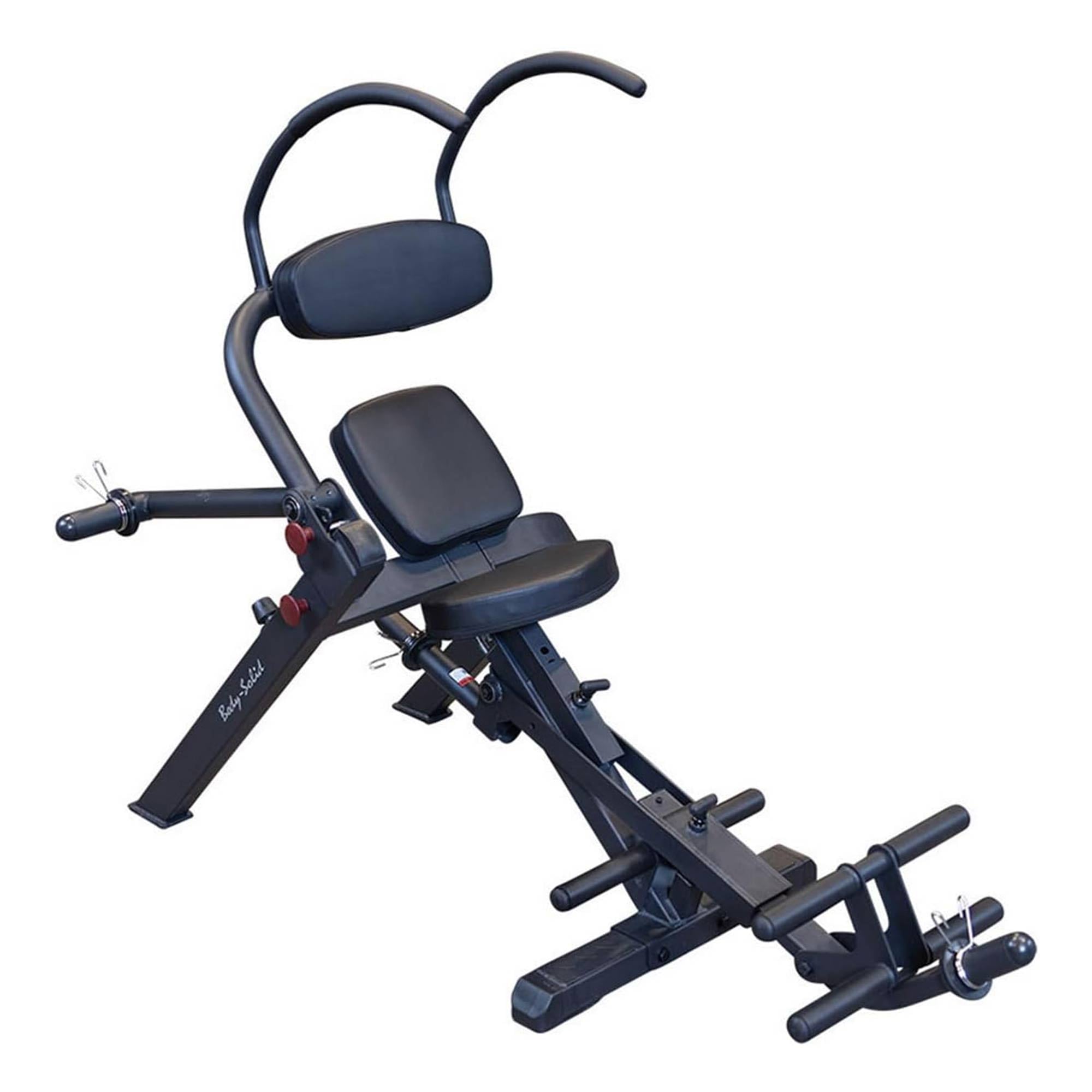 Body Solid Recumbent Ab Bench w/Steel Frame for Abs & Obliques, Black (Open Box)
