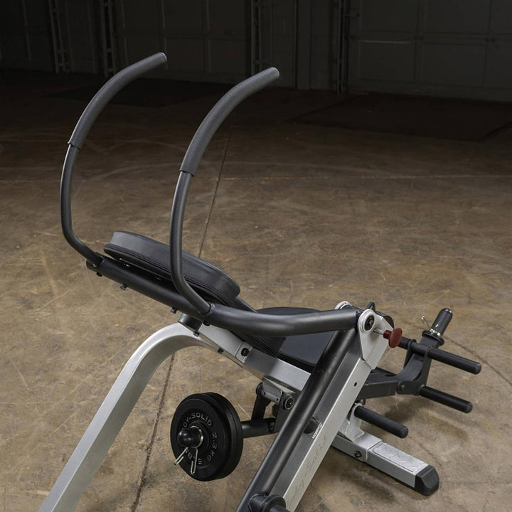 Body Solid Semi Recumbent Ab Bench with Steel Frame for Abs and Obliques, Black