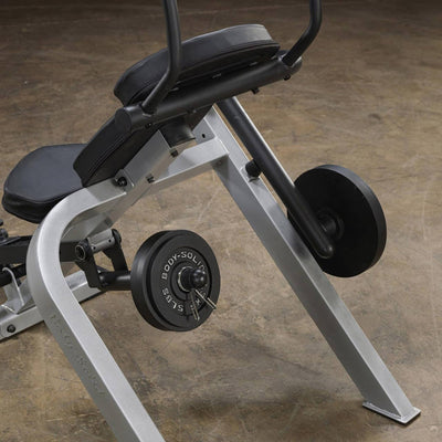 Body Solid Recumbent Ab Bench w/Steel Frame for Abs & Obliques, Black (Open Box)