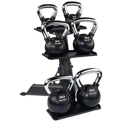 Body Solid Modern Compact Kettlebell Rack with Alloy Steel Frame,Black(Open Box)