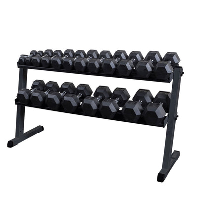 Body Solid 2 Tier Dumbbell Rack with Heavy Gauge Steel Construction (Used) - VMInnovations