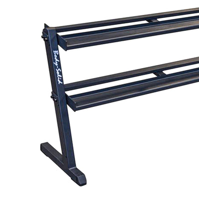 Body Solid 2 Tier Horizontal Dumbbell Rack with Heavy Gauge Steel Construction - VMInnovations